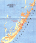 красной точкой на карте указано местоположение базы отдыха БРИЗ